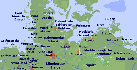 Karte Norddeutschland